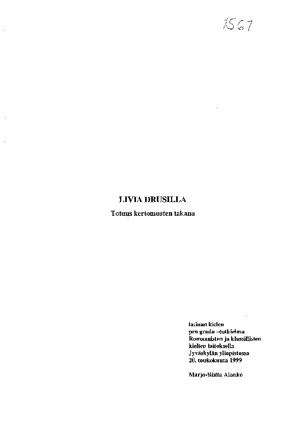 Livia Drusilla : totuus kertomusten takana