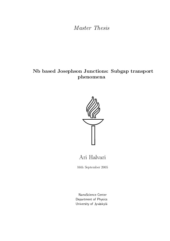 Nb based Josephson junctions subgap transport phenomena