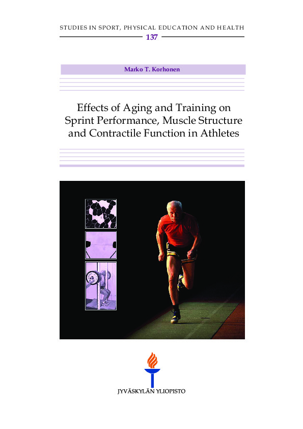 Effects of aging and training on sprint performance, muscle structure and contractile function in athletes