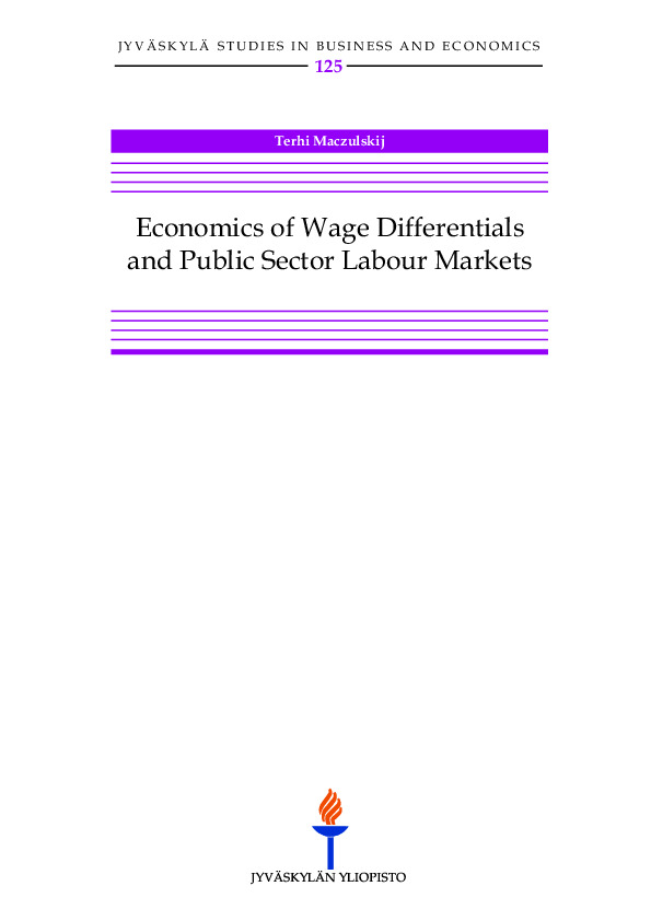 Economics of wage differentials and public sector labour markets