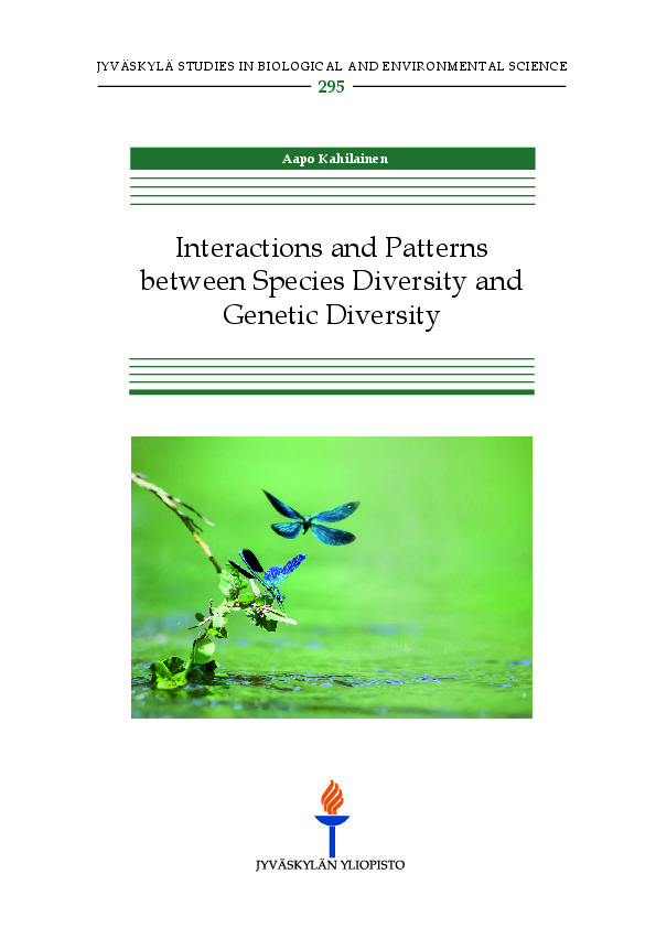 Interactions and patterns between species diversity and genetic diversity
