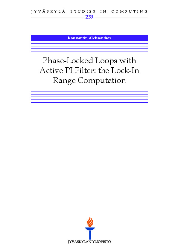 Phase-locked loops with active PI filter : the lock-in range computation