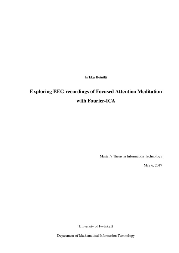 Exploring EEG recordings of Focused Attention Meditation with Fourier-ICA