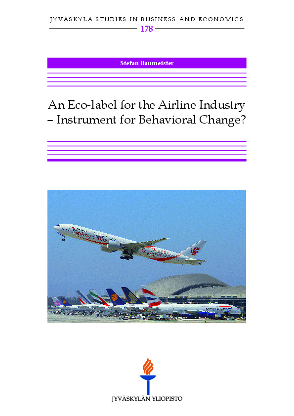 An eco-label for the airline industry : instrument for behavioral change?