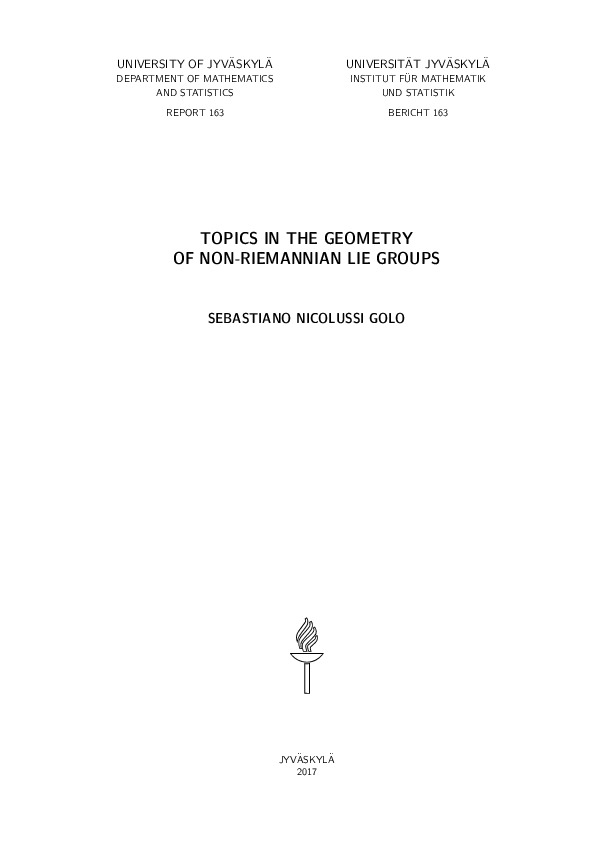 Topics in the geometry of non-Riemannian lie groups