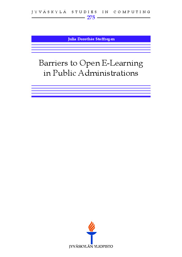 Barriers to open e-learning in public administrations