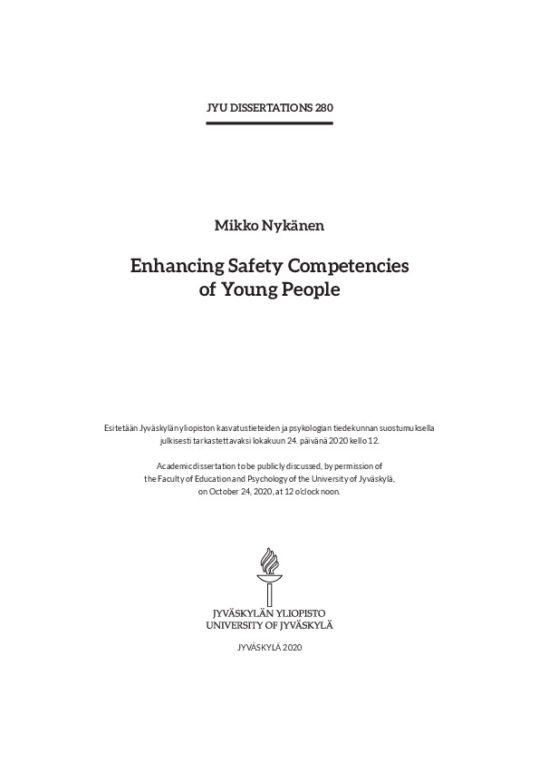 Enhancing safety competencies of young people