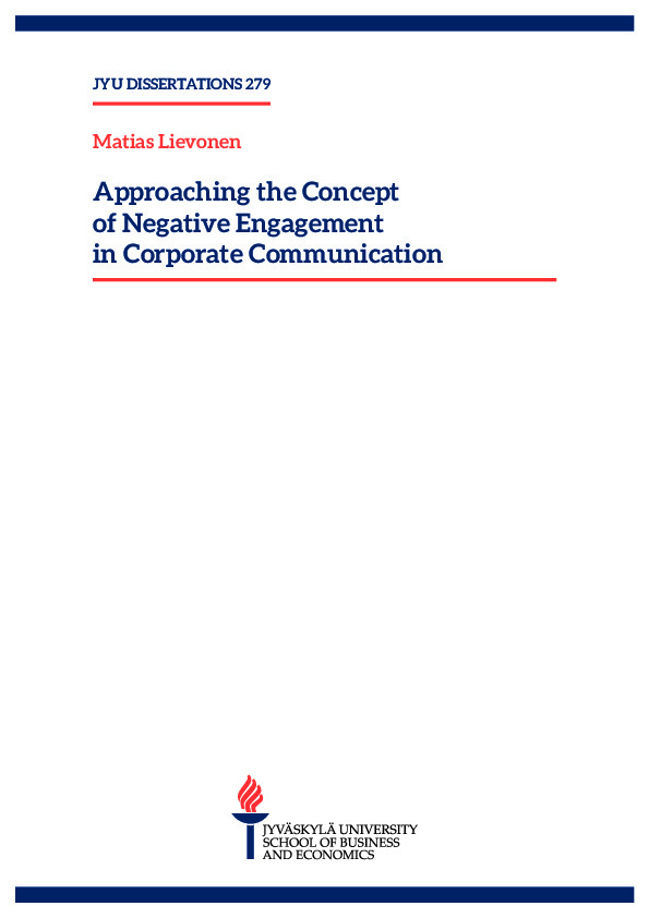 Approaching the concept of negative engagement in corporate communication