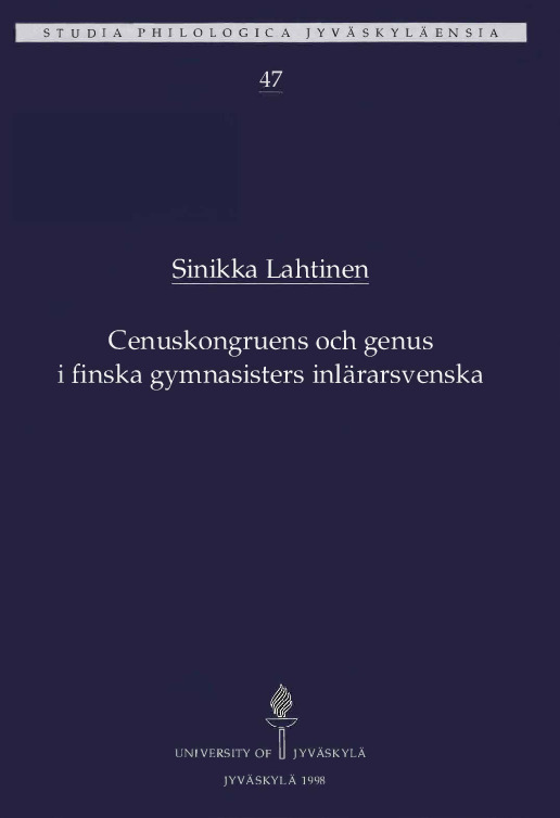 Genuskongruens och genus i finska gymnasisters inlärarsvenska